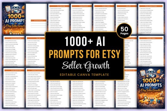 1000 AI Prompts for Etsy Seller Growth