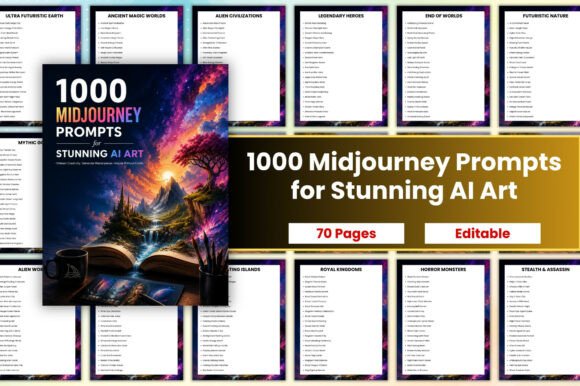 1000 Midjourney Prompts for Stunning AI Art: A Creator's Guide to Visual Inspiration