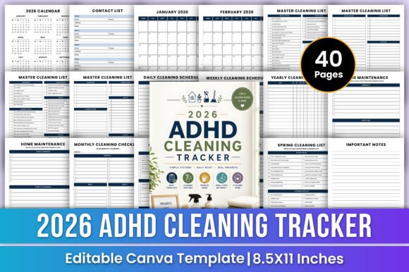 2026 ADHD Cleaning Tracker Canva Kdp: A Game-Changer for Home Organization and Daily Routines