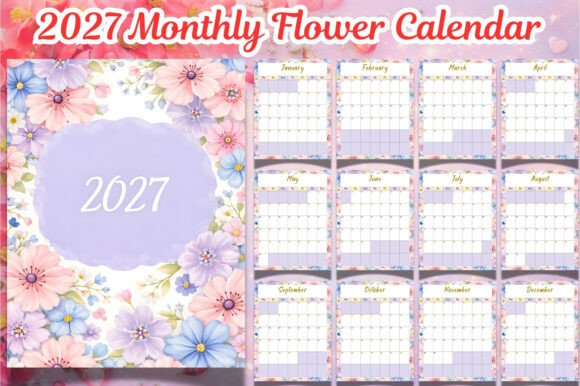 2027 Monthly Flower Calendar