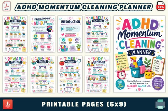 ADHD Momentum Cleaning Planner