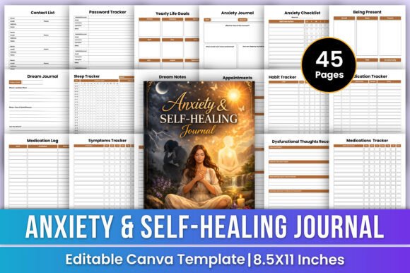 Anxiety Self-Healing Journal Canva Kdp: A Modern Tool for Mental Wellness and Productivity