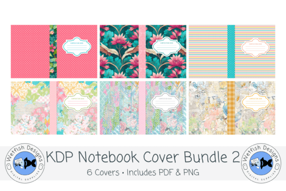 Floral Pattern KDP Notebook Bundle 1