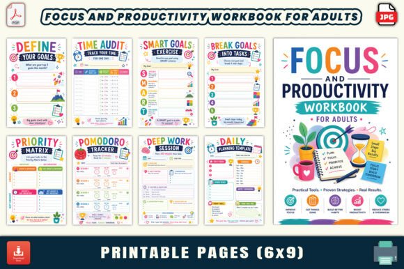 Focus and Productivity Workbook for Adults: A Game-Changer for Time Management