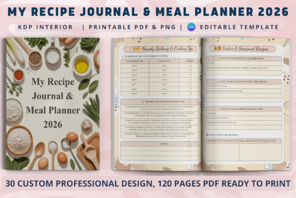 My Recipe Journal Meal Planner 2026: A Modern Kitchen Companion for Organized Cooking and Planning