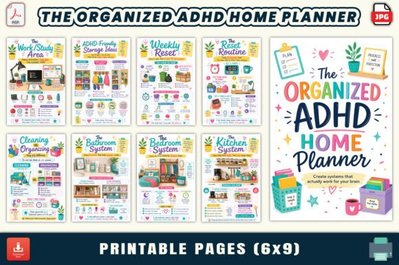 The Organized ADHD Home Planner: A Game-Changer for Creating Calm, Functional Spaces