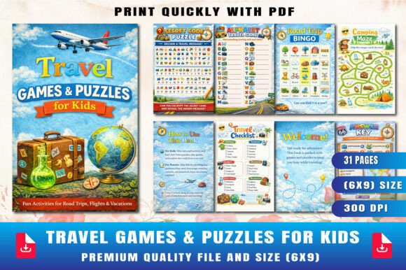 Travel Games Puzzles for Kids